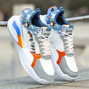 Zapatillas de Skate de Caña Alta para Hombre con Cordones, Diseño Geométrico, Nuevas, Suela Blanda Antideslizante, Versátiles, Estilo Athleisure, Tallas 39-44 - Product Image 4