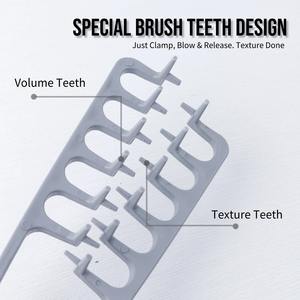 Peigne de massage en plastique en forme de <span class=keywords><strong>V</strong></span> prêt à être expédié, grande taille, pour hommes, pour les racines des cheveux, peigne moelleux, logo personnalisé, pince à frange, peigne de coiffure - Product Image 2