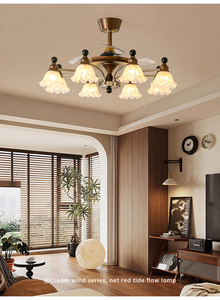 Modern LED <b>Ceiling</b> <b>Fan</b> with Light 5 Blades <b>Remote</b> <b>Control</b> 5-Speed 5000K Daylight Outdoor Use Quiet Operation - Product Image 3