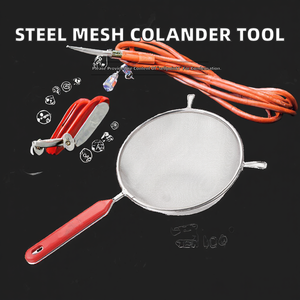 High Quality Eco-Friendly Colander Cooking Tool Stainless Steel Oil Spill Net Scoop Fine <b>Mesh</b> <b>Strainers</b> Wire <b>Mesh</b> Hook - Product Image 2