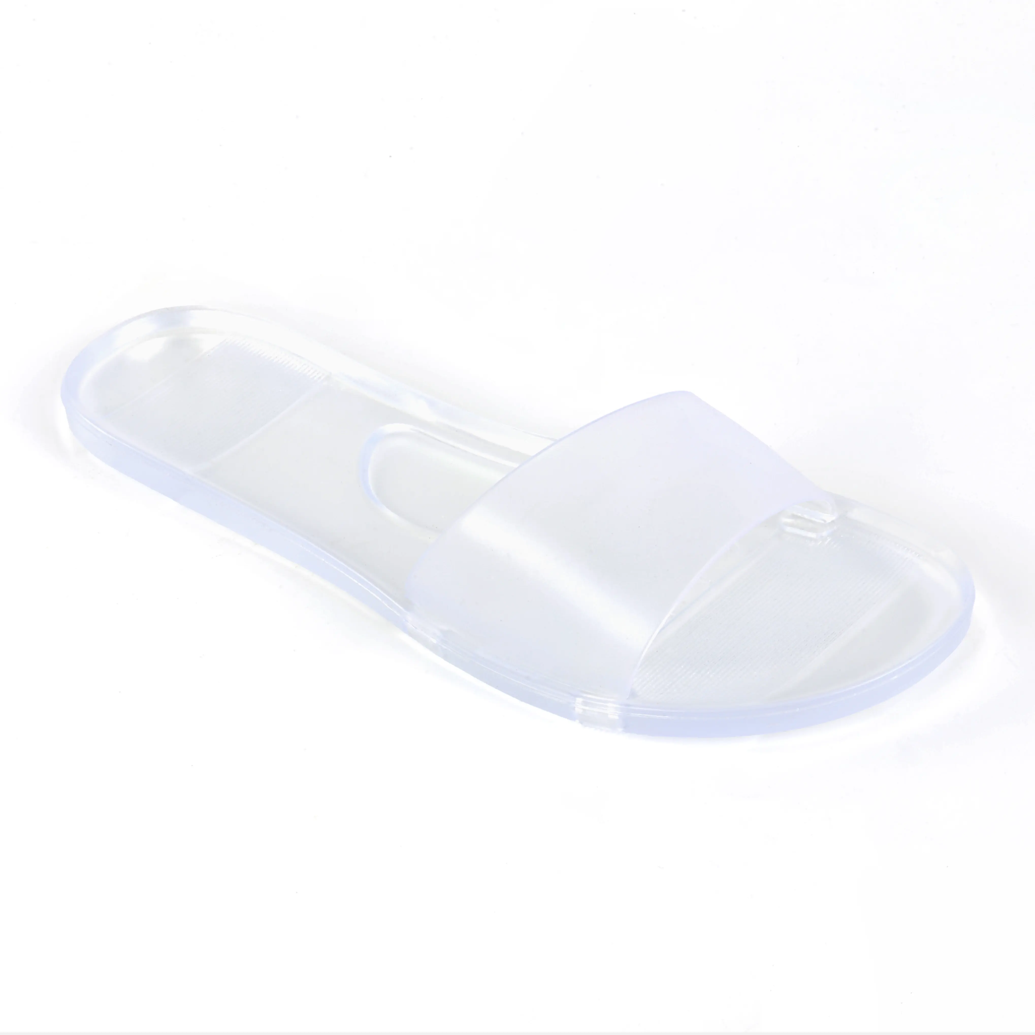Chinelos de PVC transparente gelatinosos para mulheres, sandálias femininas da moda, sapatos para viajar ao ar livre 2024