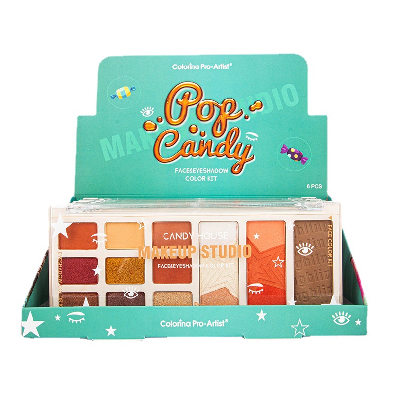 Лидер продаж, Вечные тени для век 4 в 1, румяна, хайлайтер и Контурирование, палитра «Все в одном», милая коробка для лица, Набор теней для век, макияж