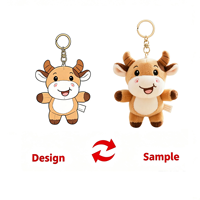 Porte-clés robot mignon en peluche, pendentif créatif pour sac, jouet en peluche doux pour cadeau promotionnel