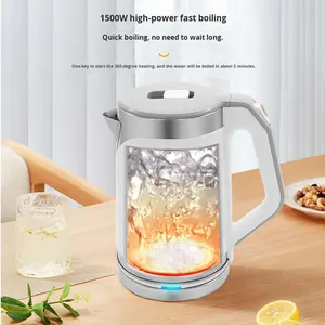 Bouilloire électrique 110V 1500W puissance 2.0L grande capacité Double couche anti-brûlure 304 acier inoxydable sans fil pour usage domestique 220V - Product Image 3