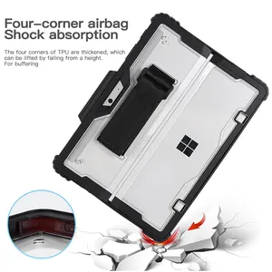 Acrylic Transparent Detachable Rugged Case For Microsoft Surface Go Go2 Go3 Pro4 5 6 7 8 Protective Cover Laptop Tablet Case