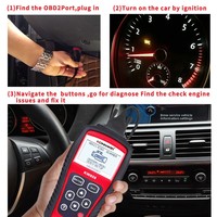 Escáner de Diagnóstico Automotriz OBD2 EOBD Compatible con MS509 KW808, con Compatibilidad para Automóviles de Doce Voltios