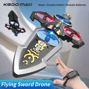 Drone RC High <span class=keywords><strong>Tech</strong></span> K600 MAX Flying Sword con Controllo Remoto a Gravità Stile Orologio, Lunga Autonomia, Batteria Modulare, Giocattolo Volante per Bambini - Product Image 2