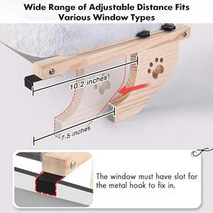 Cadre en bois et métal pour grands chats seuil <span class=keywords><strong>de</strong></span> chat perchoir <span class=keywords><strong>de</strong></span> fenêtre robuste hamac siège <span class=keywords><strong>de</strong></span> fenêtre <span class=keywords><strong>avec</strong></span> housse <span class=keywords><strong>de</strong></span> <span class=keywords><strong>coussin</strong></span> facile à ajuster lit <span class=keywords><strong>de</strong></span> chat - Product Image 3