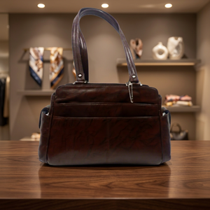 Nouveauté, dernier style, pochette pour femme en cuir véritable durable, imperméable, avec fermeture éclair, BS INTERNATIONAL, capacité 3L+, pour les voyages d'affaires - Product Image 2
