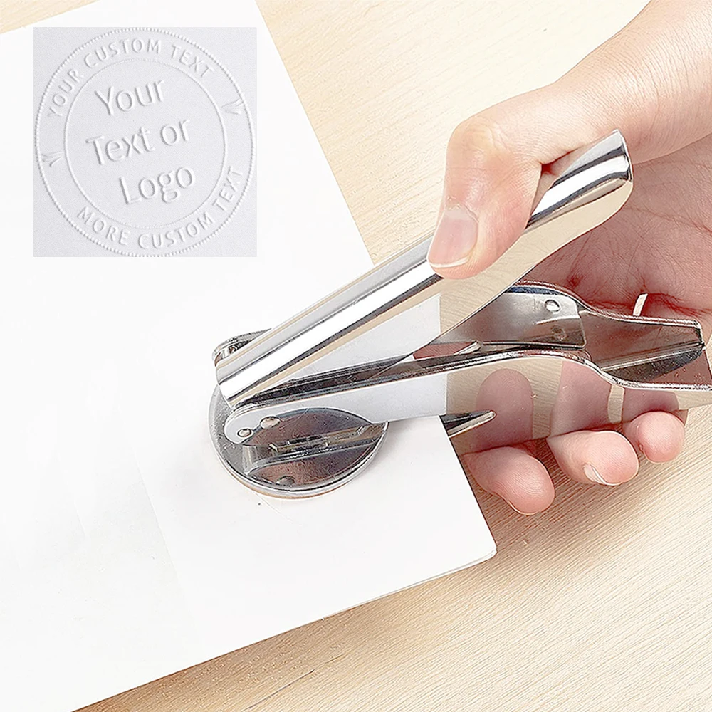 Custom Quality Notary Embosser Stamp Anti-counterfeiting Official Seal Embosser