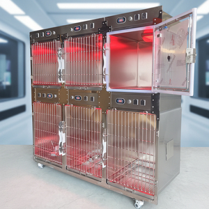 Dayanıklı 304 Paslanmaz Çelikten Veteriner Hekimliği Kalitesinde Yapılı Klinikler İçin Evcil Hayvan Hastanesi Kafesi - Product Image 1