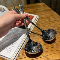 Louche à sauce courte et profonde en acier inoxydable 304, petite louche à sauce, louche de service, petite louche à ramen, cuillère à soupe profonde