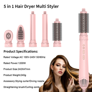 <span class=keywords><strong>Styler</strong></span> Multi-Fonctions 5-en-1 Bivoltage Haute Vitesse : Lisseur, Fer à Boucler, Brosse Soufflante et Sèche-Cheveux - Product Image 2