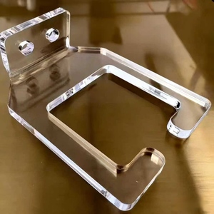 Estante de acrílico engrosado para equipos de belleza, soporte para secador de pelo, expositor de gabinete para peluquería, estante de almacenamiento robusto y duradero - Product Image 2