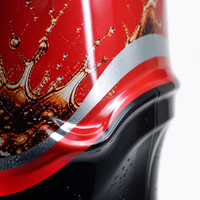 Étiquettes thermorétractables personnalisées en gros, imperméables et durables, pour bouteilles de Coca-Cola, café, boissons énergisantes, eau minérale et autres boissons