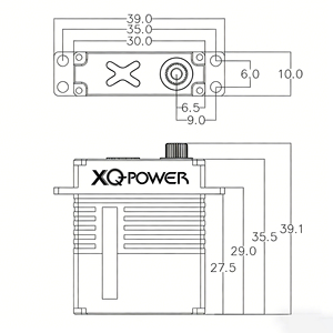 <span class=keywords><strong>Servo</strong></span> de Dirección Digital XQ POWER de 10 kg con <span class=keywords><strong>Motor</strong></span> Sin Núcleo, Micro <span class=keywords><strong>Mini</strong></span> <span class=keywords><strong>Servo</strong></span> Personalizable para Helicópteros RC y Aviones de Ala Fija - Product Image 5