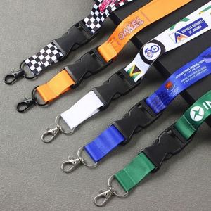 Hot Selling Custom <b>Polyester</b> <b>Lanyard</b> with Offset Printing Washable Neck Strap & Keychain for Promotional Use - Product Image 2