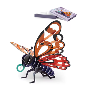 39 piezas niños educativos DIY ensamblar 3D insecto modelo <span class=keywords><strong>mariposa</strong></span> rompecabezas juego - Product Image 3