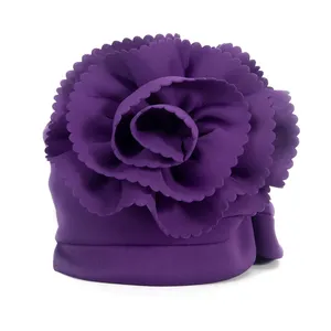 Turbantes elásticos nigerianos para <span class=keywords><strong>mujer</strong></span>, turbante de estilo africano, turbante musulmán, para la cabeza turbante, decoración de flores, gorro para envolver la cabeza - Product Image 4