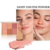 Palette de blush naturel mat de haute qualité avec logo personnalisé, contour 3D, blush sculptant doux, maquillage sculptant
