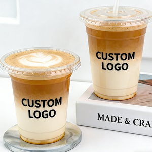 Vasos de Plástico Transparente para Café con Tapa y Pajita, Vasos Desechables para Postres de 12oz, Contenedor para Bebidas Frías de 90mm para Uso en Cafeterías - Product Image 5