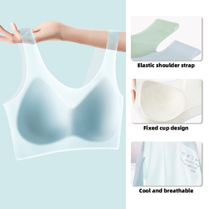 Phong Cách Mới Băng Lụa Traceless Không Dây Hàng Ngày In Áo Ngực Trọng Lượng Nhẹ Thoải Mái Thoáng Khí Đẩy Áo Ngực Liền Mạch Cho Phụ Nữ - Product Image 3