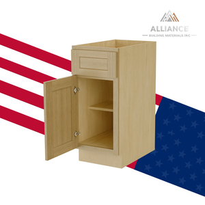 ตู้ B09-B21ไม้โอ๊คสีขาวสไตล์อเมริกันคลังสินค้าแบบอเมริกันตู้ครัวไม้โอ๊คสีขาวธรรมชาติพร้อมส่ง - Product Image 1