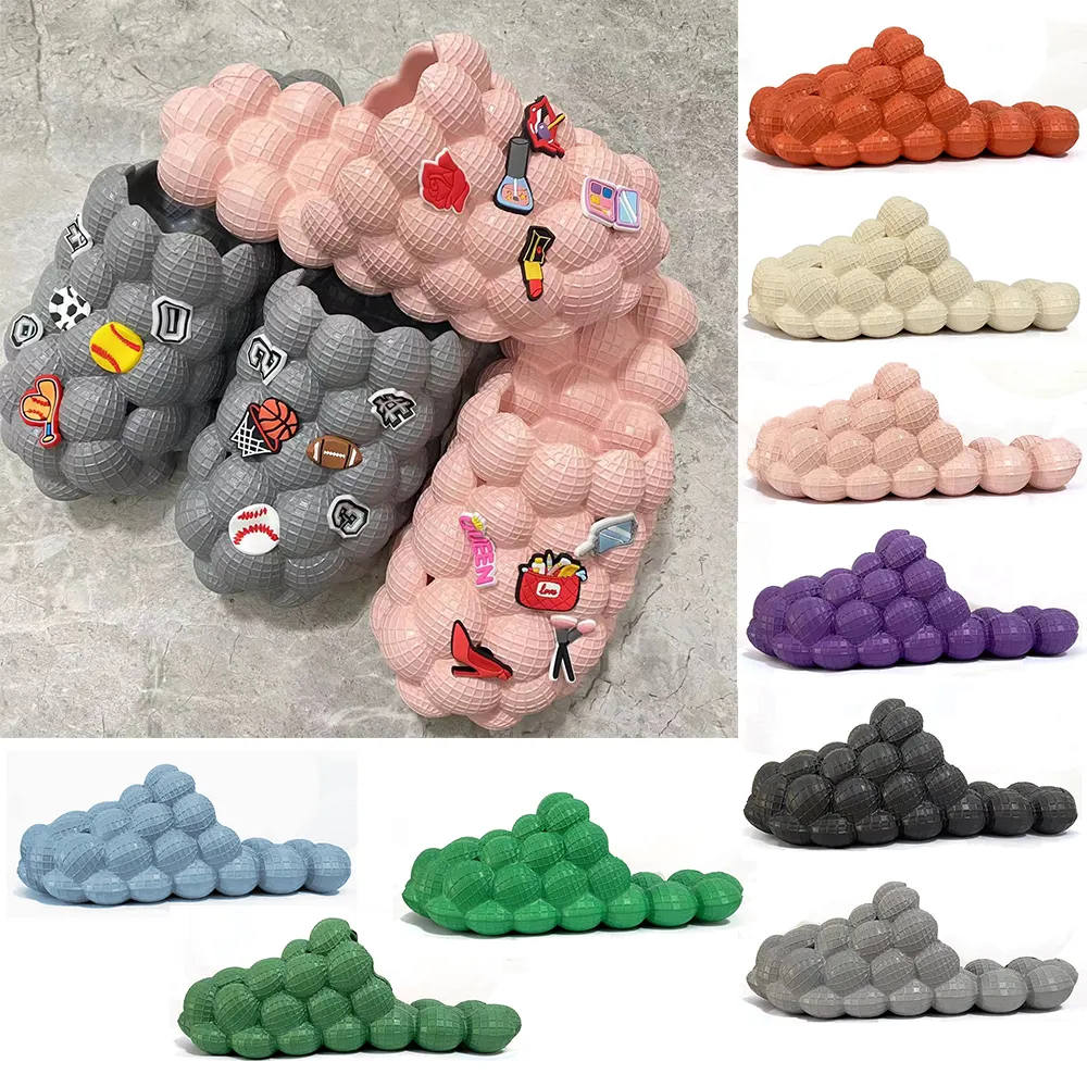 2022 Funny Lychee Massage Cloud Slippers EVA Footwear Couple Slippers Bubble Slides for Women and Men Women Jelly Slides Shoes