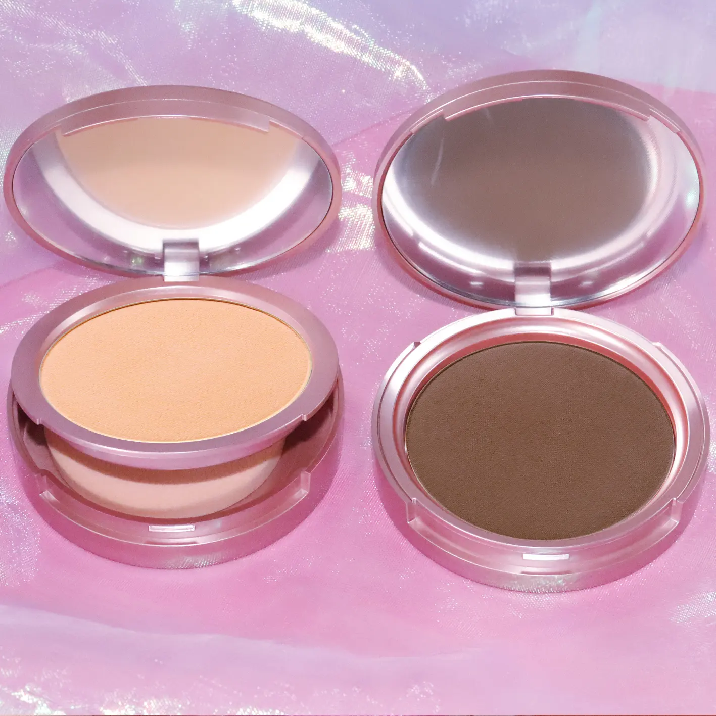 No Brand Pressed Mineral Makeup Powder Foundation with Concealer & Finishing Powder