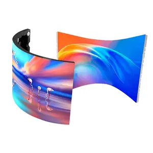 Kreative Form LED Soft Screen P3 P4 Faltbarer Wandbild schirm Voll farbig gebogen Flexibles LED-Display Video Wandbild schirm