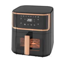 Friteuse à air électrique 8000 ml 1350W pour usage domestique, voiture/camping-car, température maximale 200°C, temps de cuisson 60 minutes, 35 cm