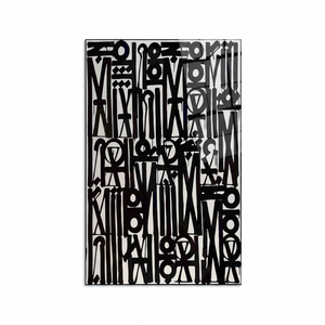 Printed <b>Canvas</b>: Black and White American Art Graffiti <b>Wall</b> Art,TEMPERED GLASS ART - Product Image 2