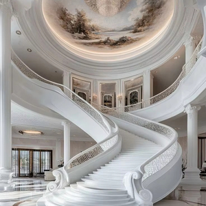 <span class=keywords><strong>Escalier</strong></span> en colimaçon économique moderne de Foshan, forme incurvée, double hélice, pour intérieur, avec rampe en bois, fer et acier, <span class=keywords><strong>escalier</strong></span> rond - Product Image 4