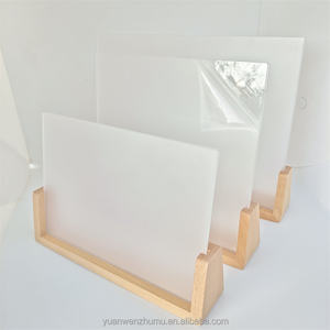 إطار صور خشبي بقاعدة خشبية على شكل حرف U و 4-12 بوصة من الأكريليك لسطح المكتب على شكل حرف U - Product Image 4