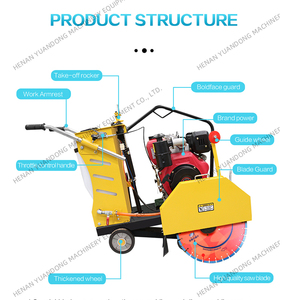 Machine de coupe de scie à béton 450kg 800mm grande découpeuse de plancher de route d'asphalte 1200 - Product Image 2