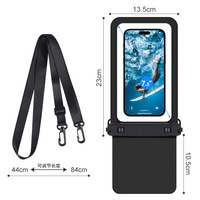 Sac étanche pour téléphone à double compartiment pour la natation, le rafting, la plongée et la photographie avec sangle de cou et cordon de sécurité