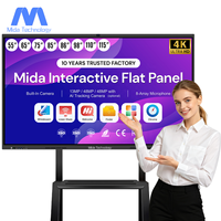 Pizarra Interactiva MIDA, Panel Inteligente con Pantalla Táctil de 110 Pulgadas, Pizarra Blanca Interactiva para Hoteles, Reuniones, Educación en Línea