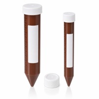 Tube à centrifuger en verre ambré de 50 ml, protection UV à 100 %, tube conique en PP avec bouchon à vis pour le stockage d'échantillons sensibles à la lumière
