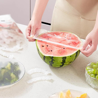 Wegwerp elastische voedselhoezen 38cm, voedselveilige PE stretch hoezen voor kommen, voor keuken, koelkast en voedselopslag