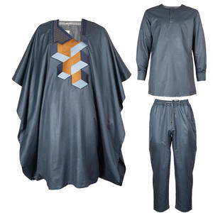 Nouveau <span class=keywords><strong>Agbada</strong></span> brodé africain pour vêtements de mariage Costume traditionnel trois pièces pour hommes Costume 3 pièces - Product Image 5
