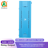 Diagrama de escalera Oshangming PLC 32 Entrada 32 Salida de relé Controlador lógico programable Modbus analógico Rtu con RS232 RS485 Lan