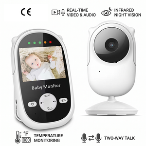 Nouvelle caméra sans fil 2026 avec écran 2,4 pouces, portée de 300 m, moniteurs pour bébés et animaux de compagnie avec 4 berceuses - Product Image 1