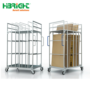Heavy Duty Industrial Cardboard <b>Transport</b> Trolley Multi-Partitioned Logistics Cart with Wheels for Warehouse and Packaging Area - Product Image 5