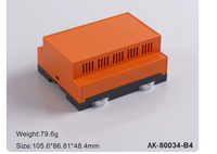 Boîtier de commande industriel PLC sur rail DIN 105,6*86,81*48,4 mm, boîtier de projet électronique ventilé en ABS pour module de relais