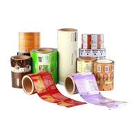 Film plastique PE souple en rouleau pour l'emballage alimentaire, impression en héliogravure personnalisée, film en rouleau de qualité alimentaire pour les collations, les sachets de thé, la poudre, les noix de pin