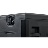 Flight case en plastique PE pour équipement de scène de grande taille, pour le personnel, boîte de rangement pour câbles, boîte à pièces détachées, boîte à outils roulante pour stand et stockage