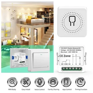 Tuya ZigBee/Wifi thông minh chuyển đổi đa kênh khô liên hệ với Rèm mờ đo ứng dụng điều khiển <2 "Màn hình qua biên giới - Product Image 2