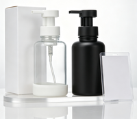 Flacon Distributeur de Savon Moussant Vide Personnalisable avec Logo, en Verre Transparent Mat, Pompe Moussante 500ml pour Lavage des Mains et Emballage Cosmétique
