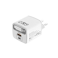 Charger Perjalanan Baru dengan Kabel Retraktil PD65W Warna Macaron PD+USB Multi Port Pengisi Daya Cepat