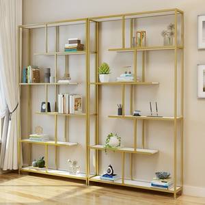 Estantería de exhibición de hierro forjado, estante de partición de suelo, sala de estar, multicapa, adornos simples, almacenamiento para porche - Product Image 4